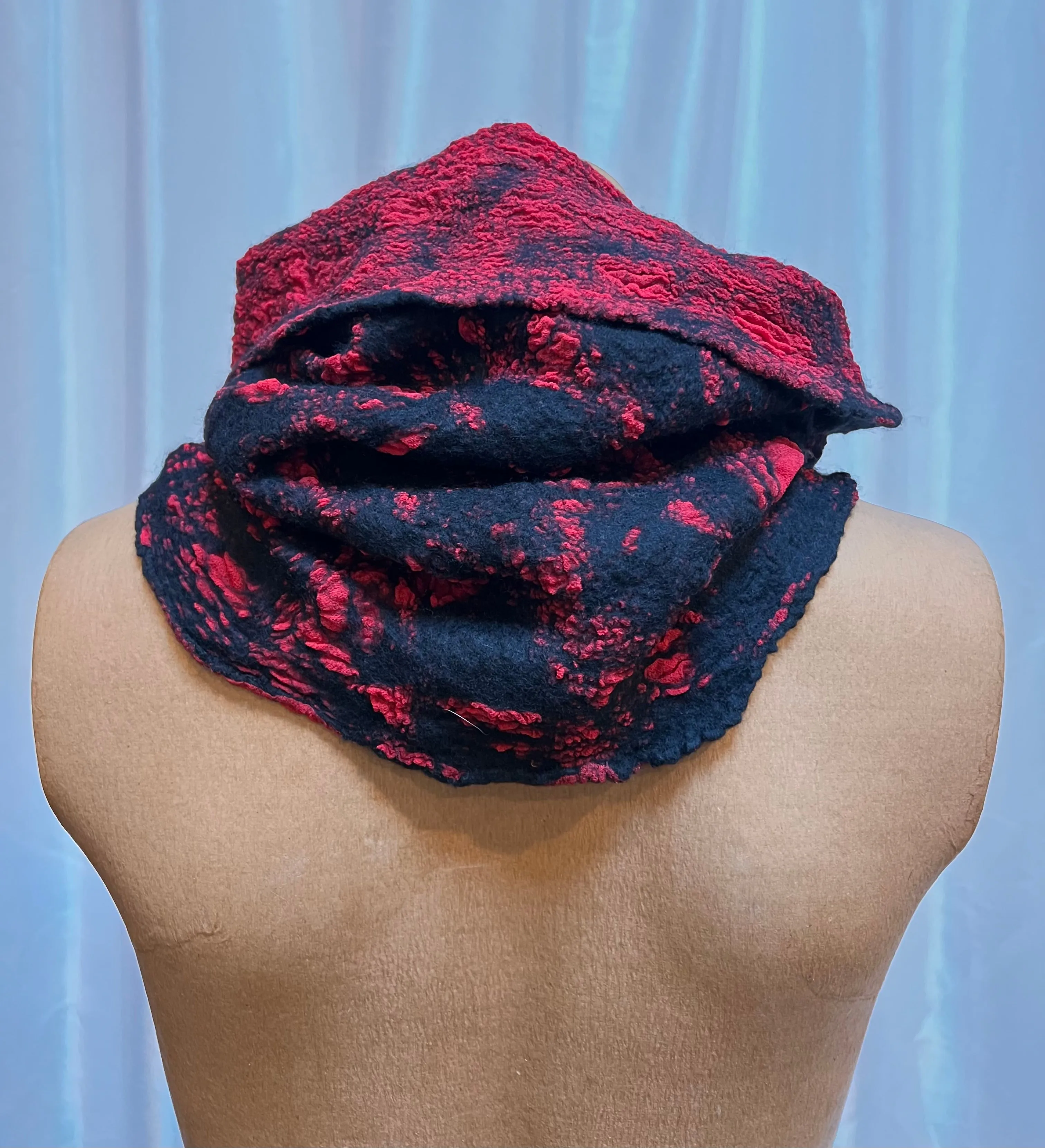 BlckBts Red Cowl Neck Scarf