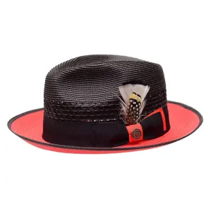 Bruno Capelo Havana Pinch Front Straw Fedora