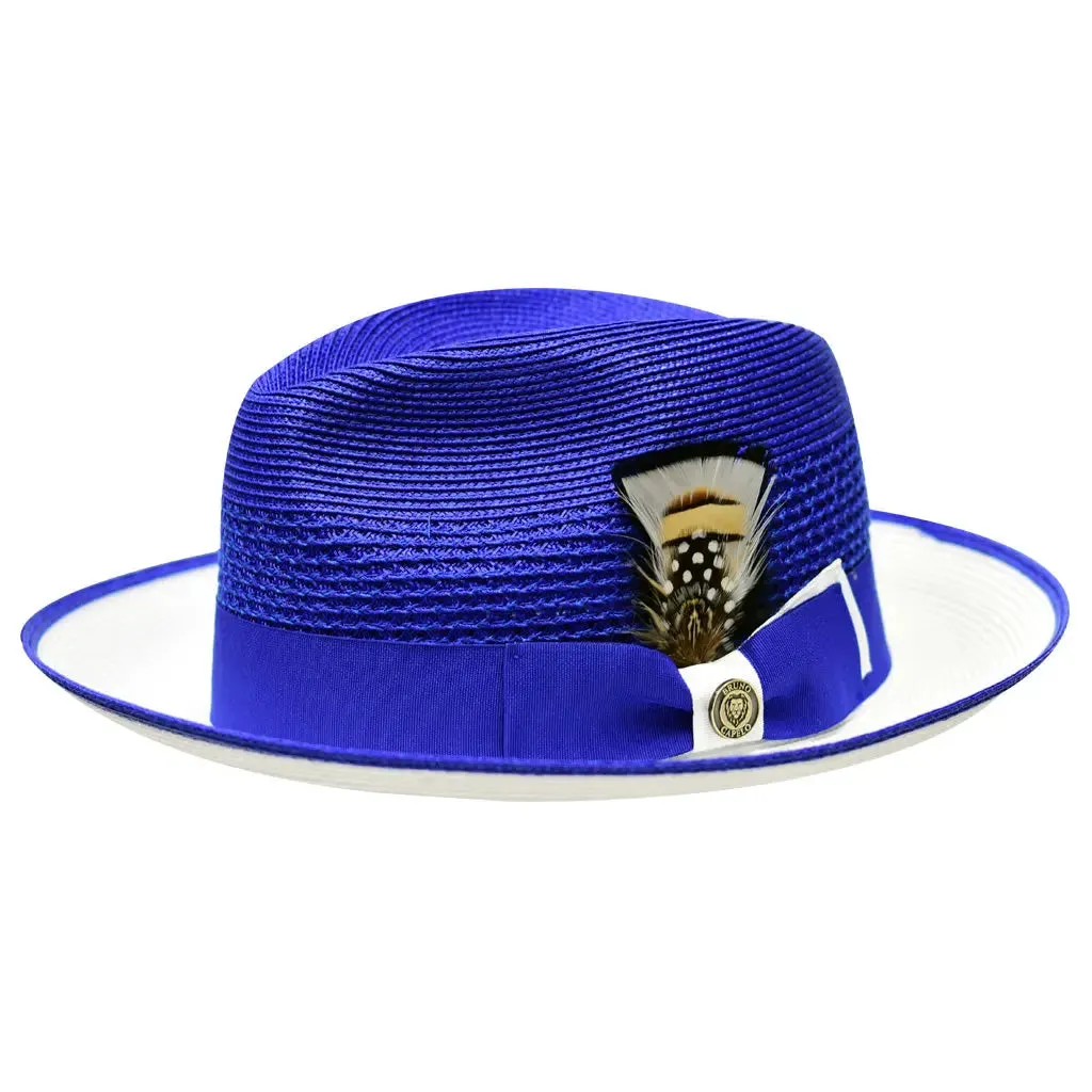 Bruno Capelo Havana Pinch Front Straw Fedora