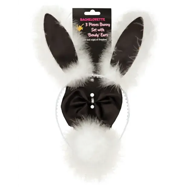 Bunny Set 3pc Black/white