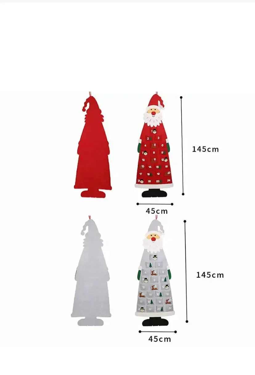 Cheap Large felt Red Santa Advent calendar large 114 cm