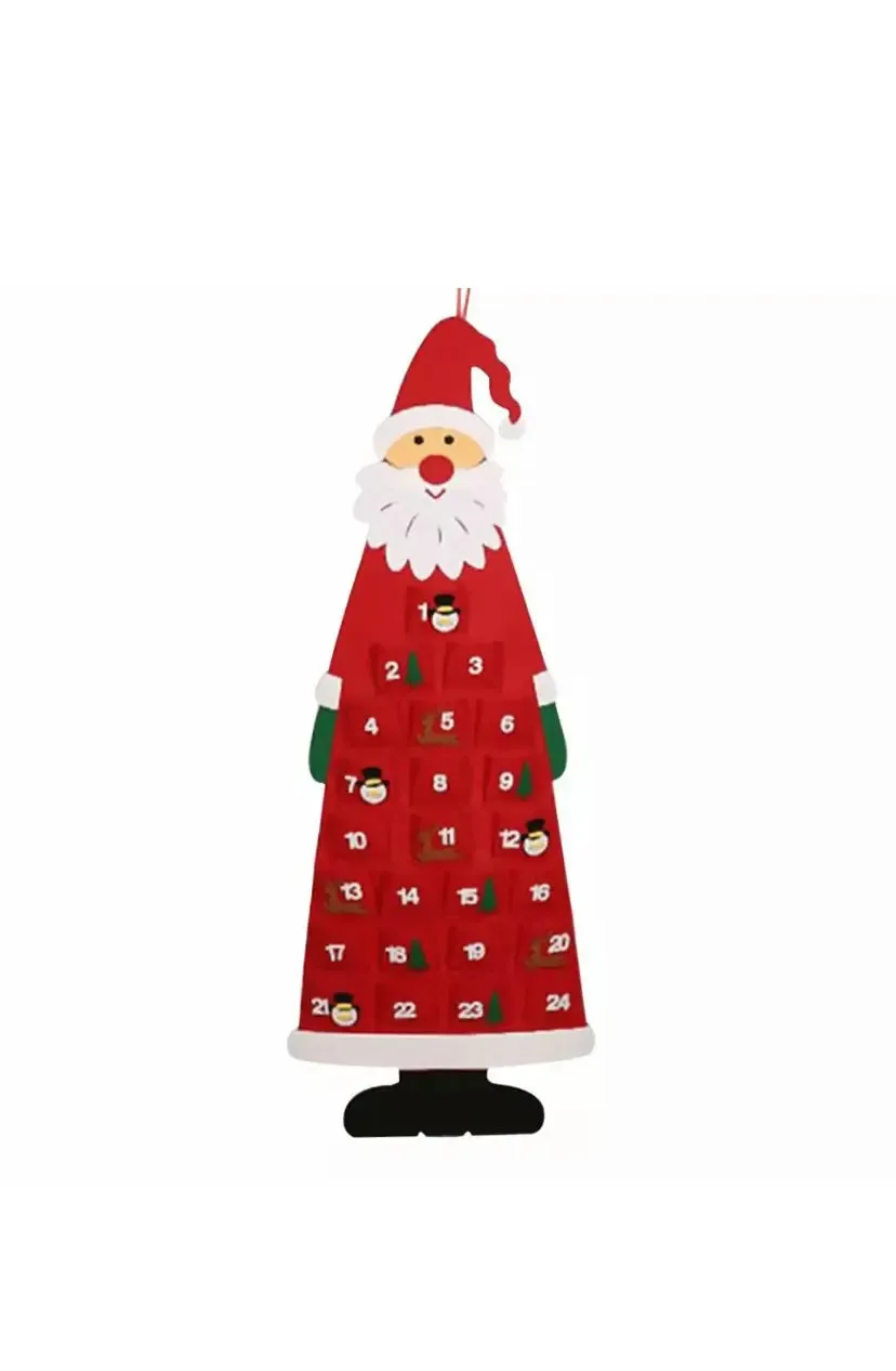 Cheap Large felt Red Santa Advent calendar large 114 cm