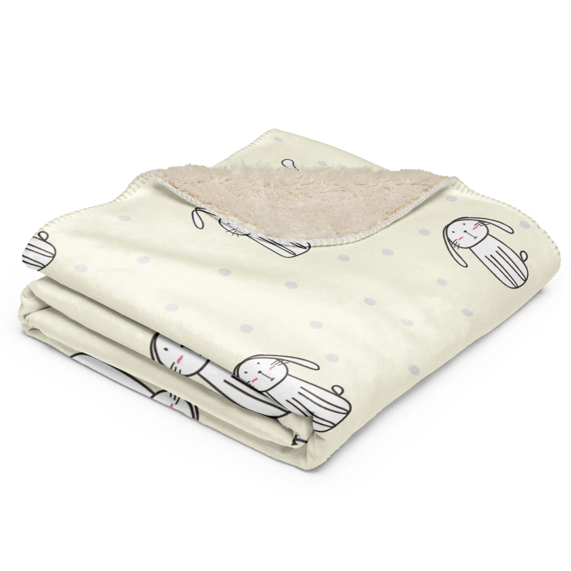 Cute Bunny Sherpa blanket lioness-love