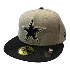 Dallas Cowboys New Era 59Fifty Gray & Navy Structured Flat Bill Hat Cap (7 1/2)