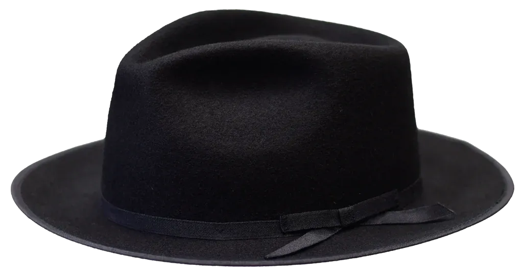 Duvall Wool Classic Brim Teardrop Crown Snap Brim Hat by Bruno Capelo