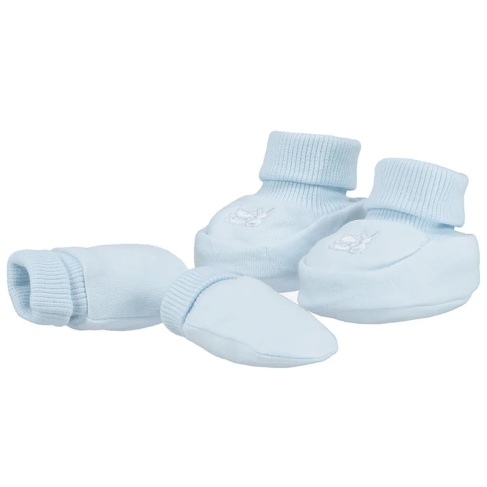 Emile et Rose - Baby Hat, Mitt & Bootie Gift Set, Nox BLUE