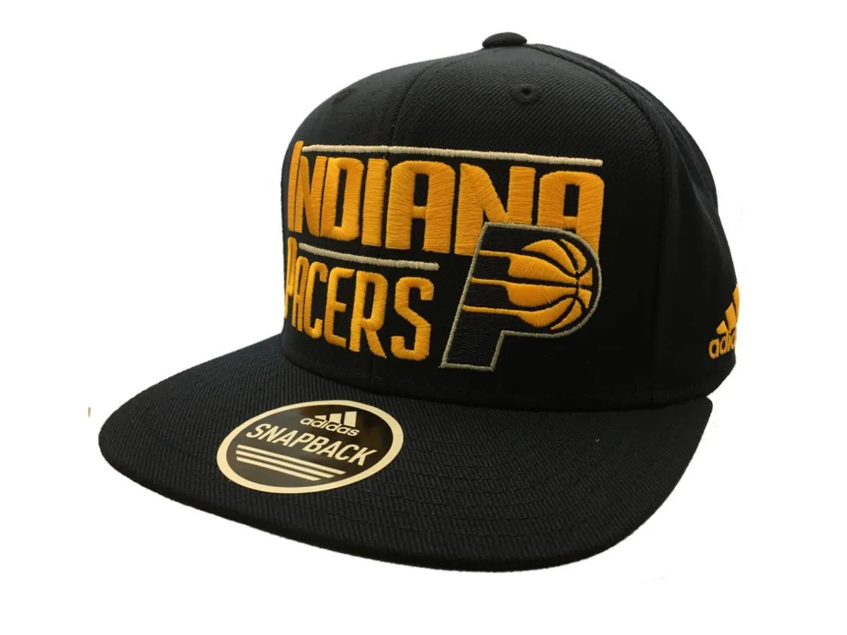 Indiana Pacers Adidas Navy Structured Adjustable Snapback Flat Bill Hat Cap