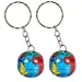 Kicko 1 Inch Globe Keychain - 48 Pack Mini Backpack Hook for Travelers - Keyring for Bag