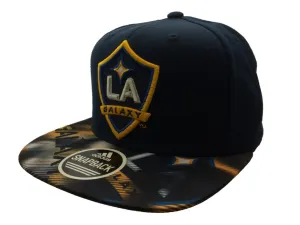 Los Angeles Galaxy Adidas Navy Gradient Logo Structured Snapback Flat Bill Hat