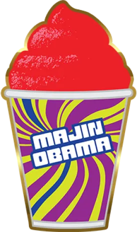 MAJIN OBAMA 'Conbini Slurpee' enamel pin badge