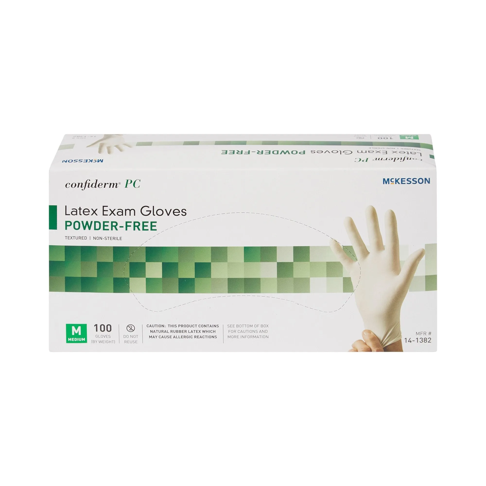 McKesson Confiderm® Latex Exam Glove, Medium, Ivory