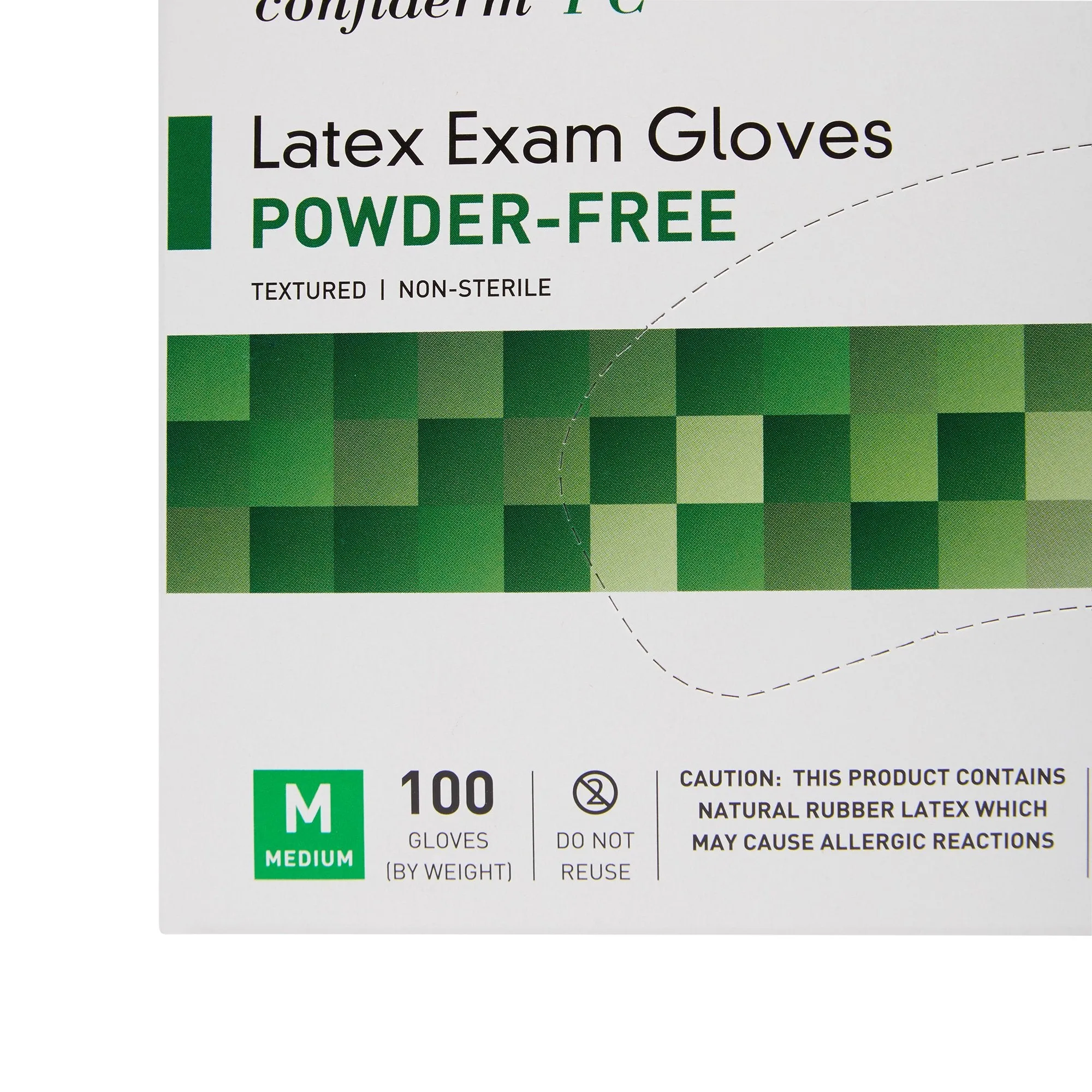 McKesson Confiderm® Latex Exam Glove, Medium, Ivory