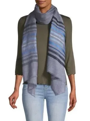 Multi Striped Metallic Scarf