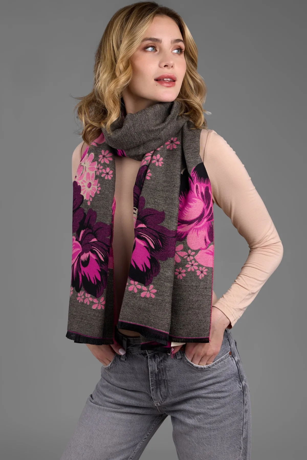 Reversible Blossom Burst Scarf