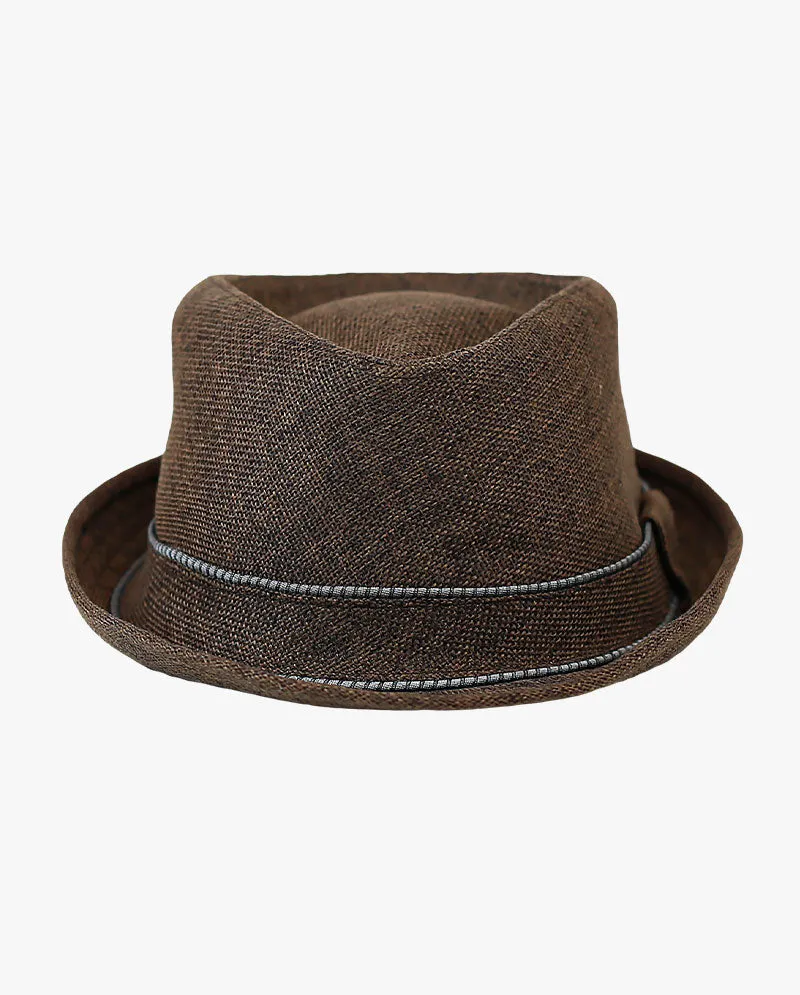 The Hat Depot - Cross Shape Top Paper Straw Fedora