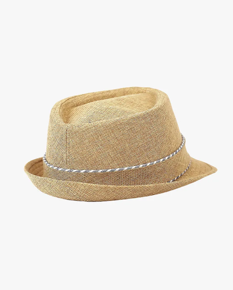 The Hat Depot - Cross Shape Top Paper Straw Fedora