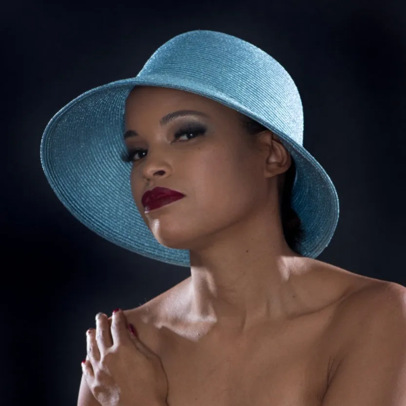 UF6550- Baby Blue bucket ladies dress hat