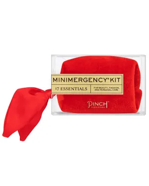 Velvet Scarf Minimergency Kit - Poppy Red